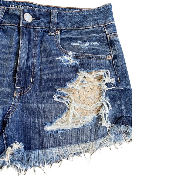 American Eagle outfitters denim blue jean shorts size 6 - Picture 3 of 10